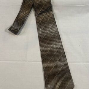 Milano Dark Brown Diagonal Striped Tie
